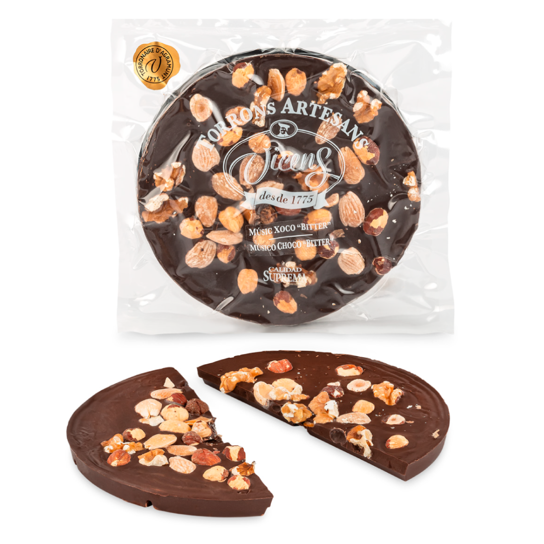 Torrons Vicens - Tarte chocolat noir et fruits secs - 250g