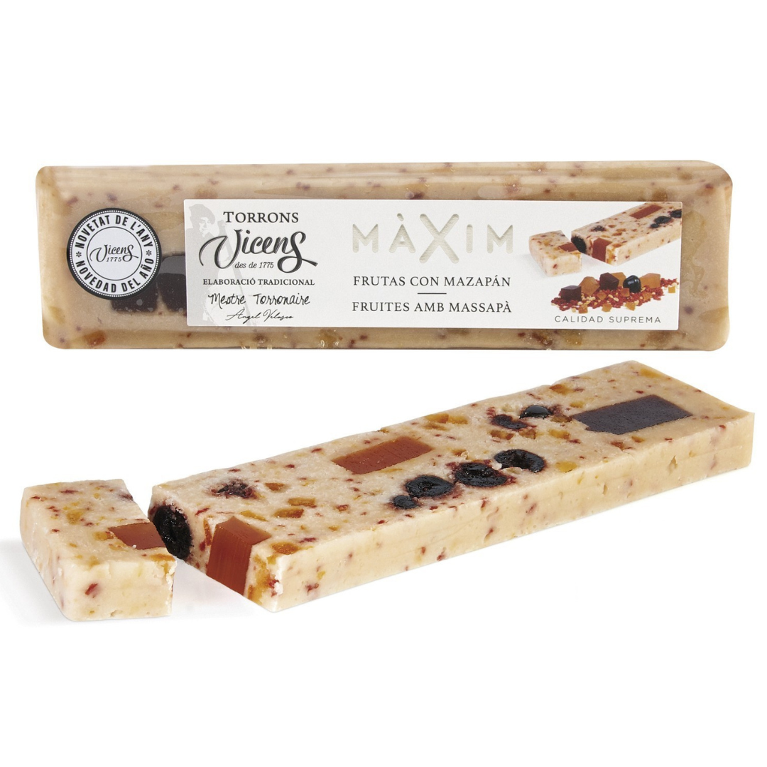 Torrons Vicens -Nougat "Màxim" de fruits et Massepain - 300g