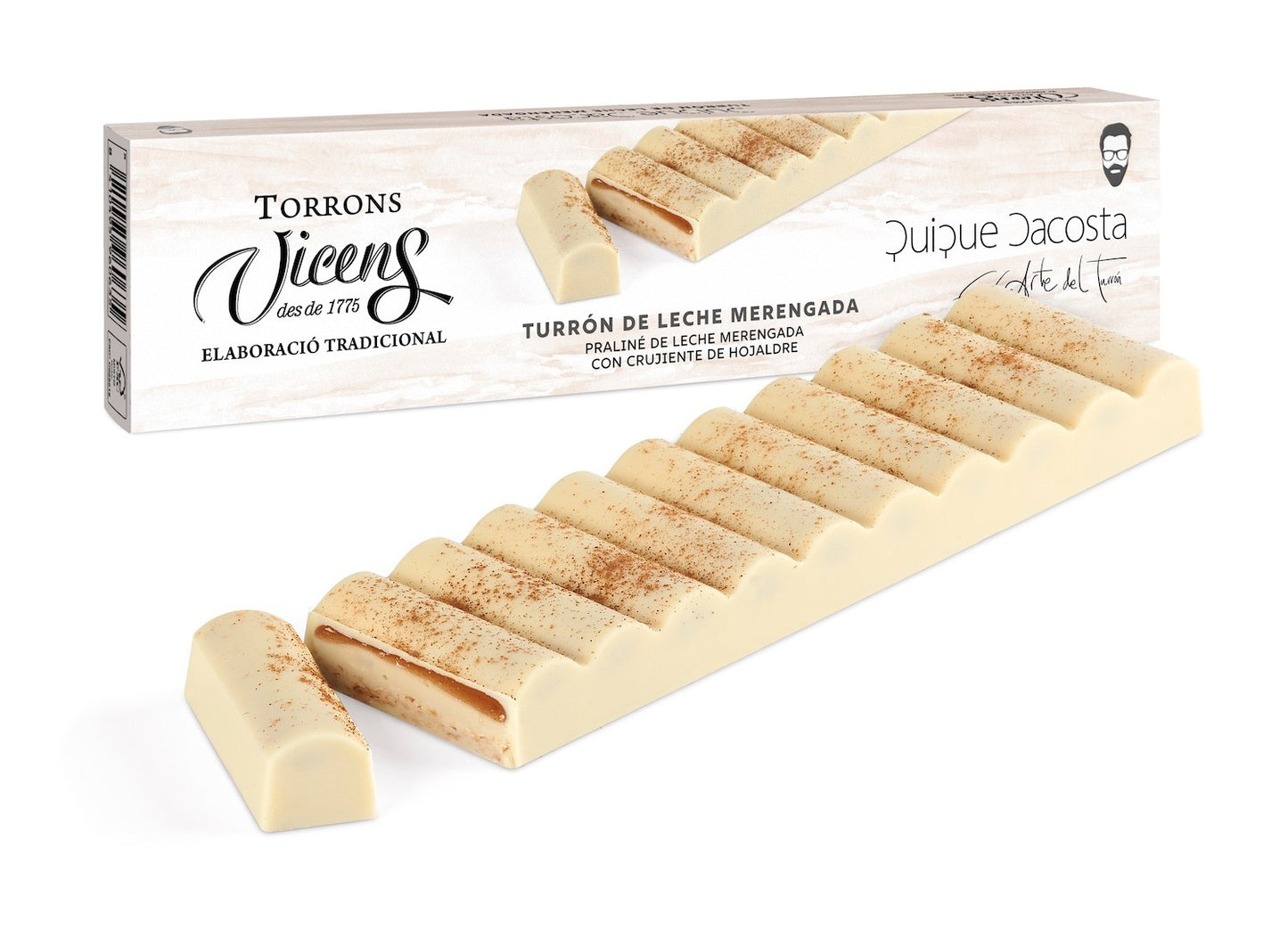 Nougat au lait de Quique Dacosta avec Merengada 300g dans une boîte