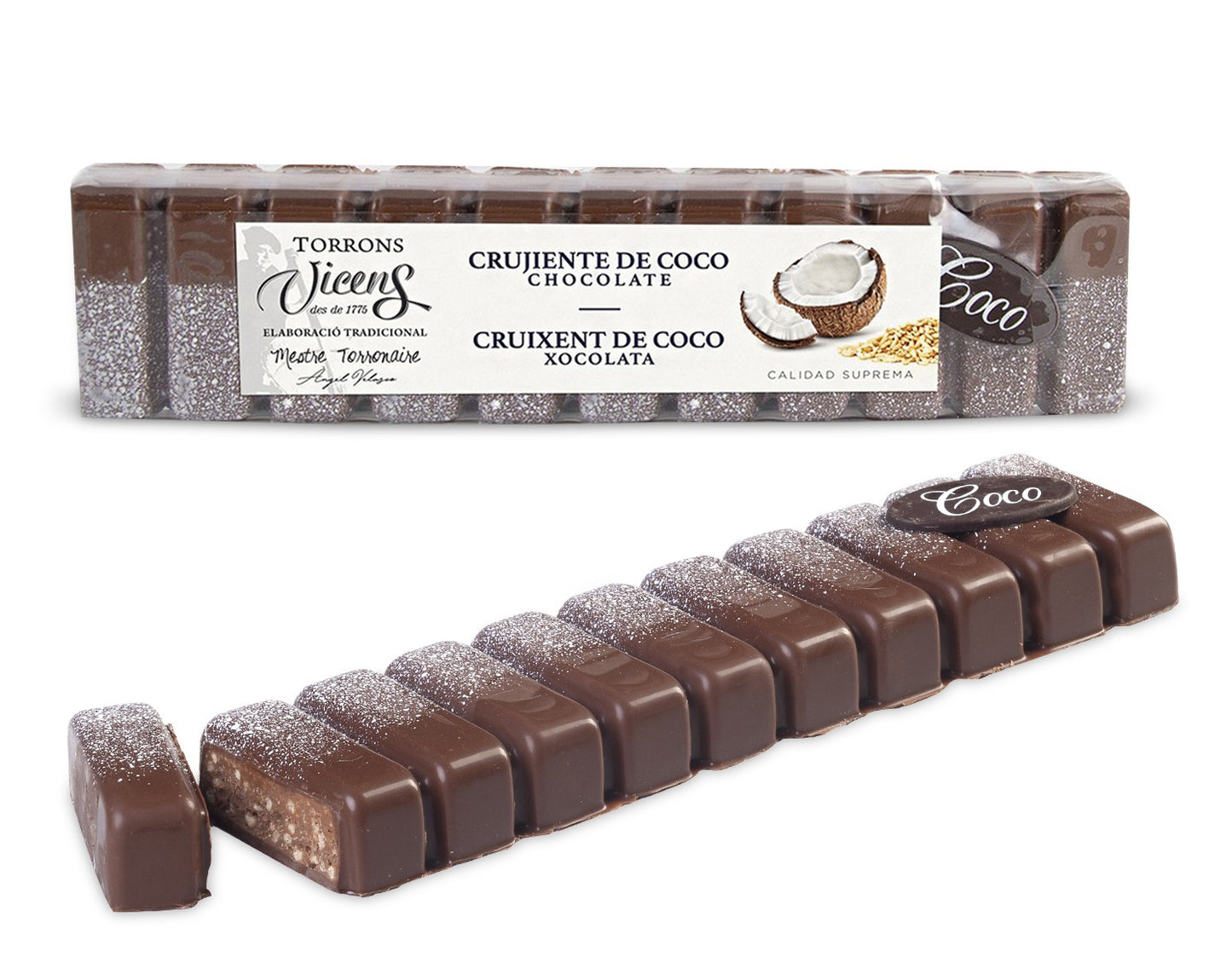 tURRON Croustillant à la Noix de Coco et au Chocolat 300g