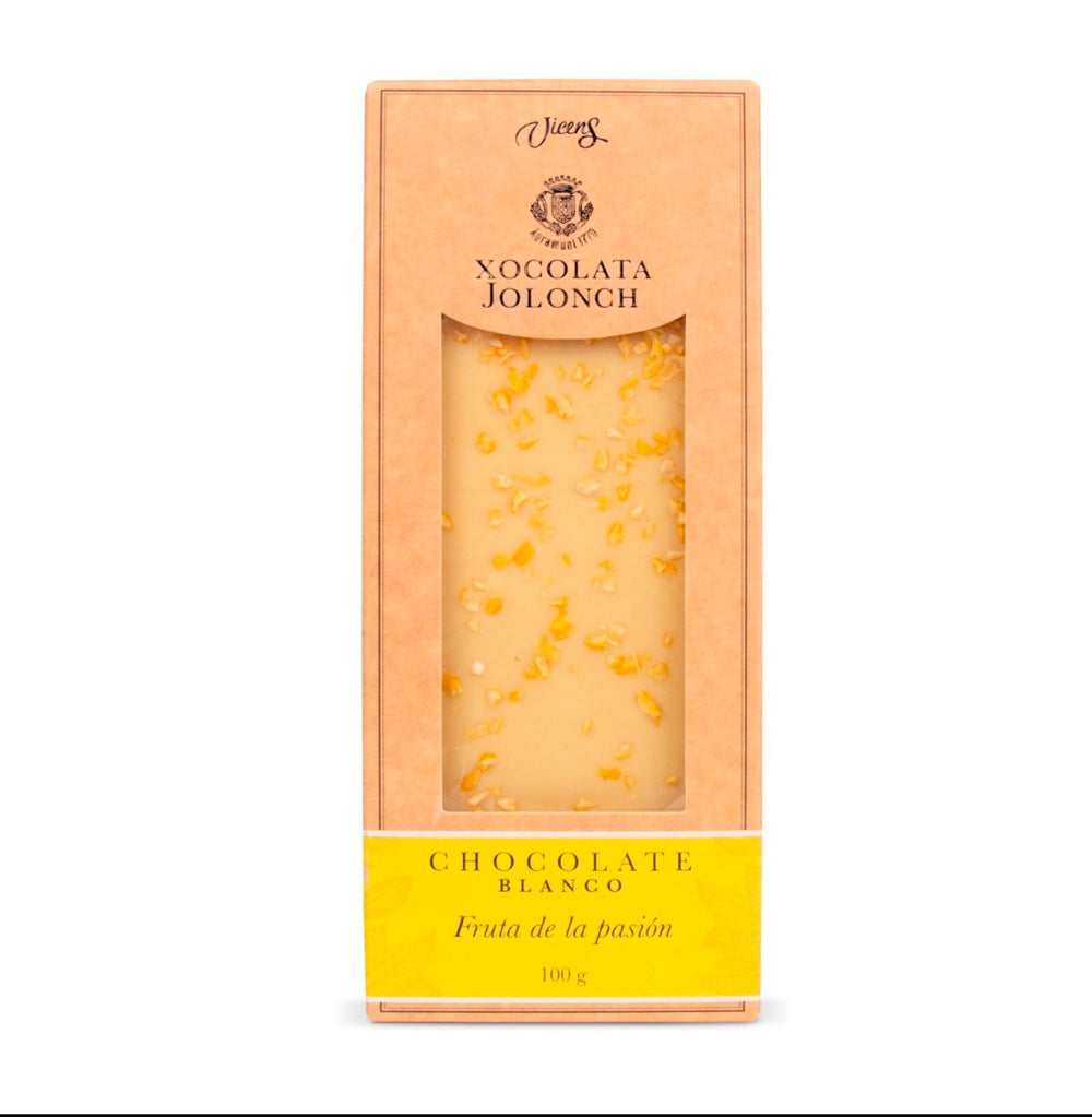 CHOCOLAT BLANC, FRUIT DE LA PASSION 100G