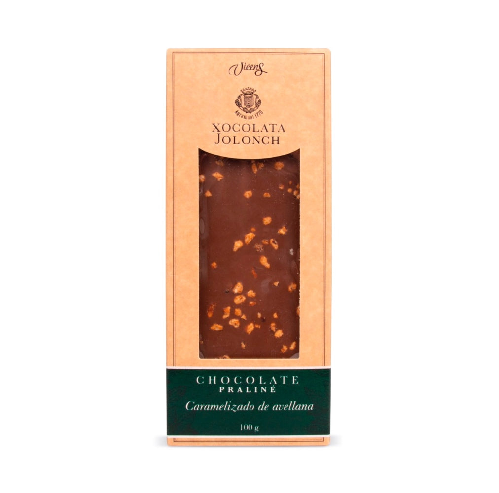 CHOCOLAT AU LAIT ÉCLATS DE NOISETTES CARAMÉLISÉES 100G