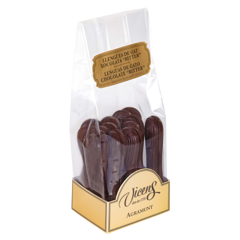 Torrons Vicens - Langues de chat au chocolat noir - 120g