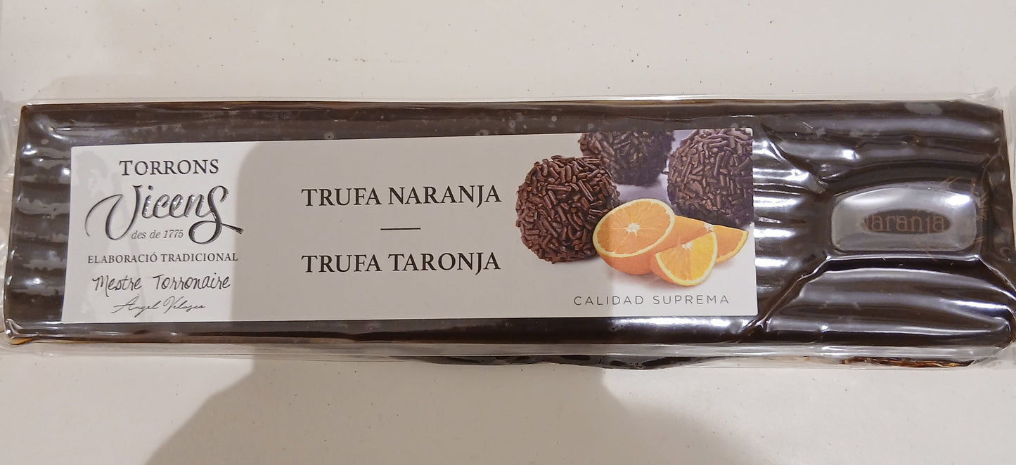 Torrons Vicens - Turron Truffé, ganache au chocolat Orange - 300g