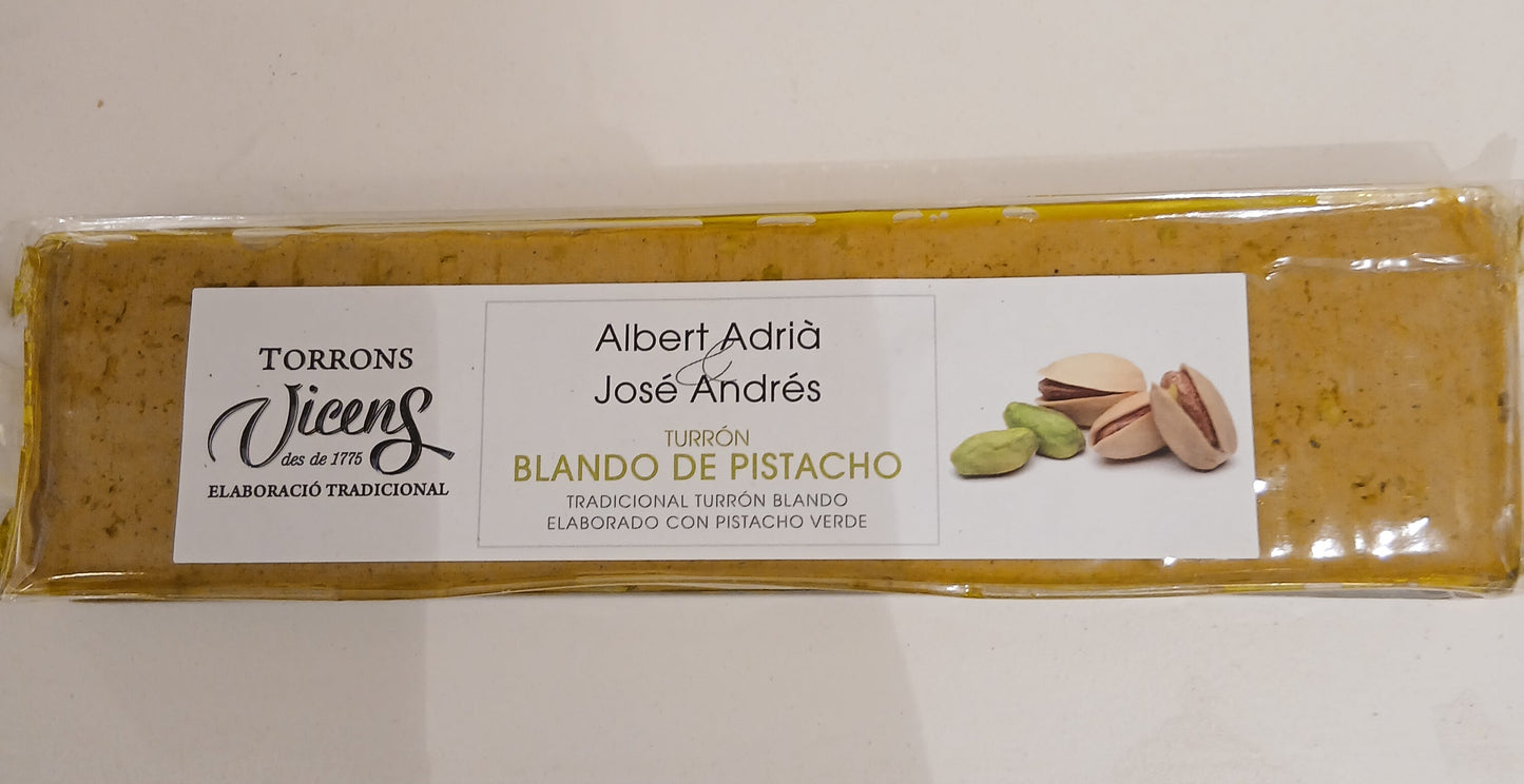 Tourron blando de pistaches