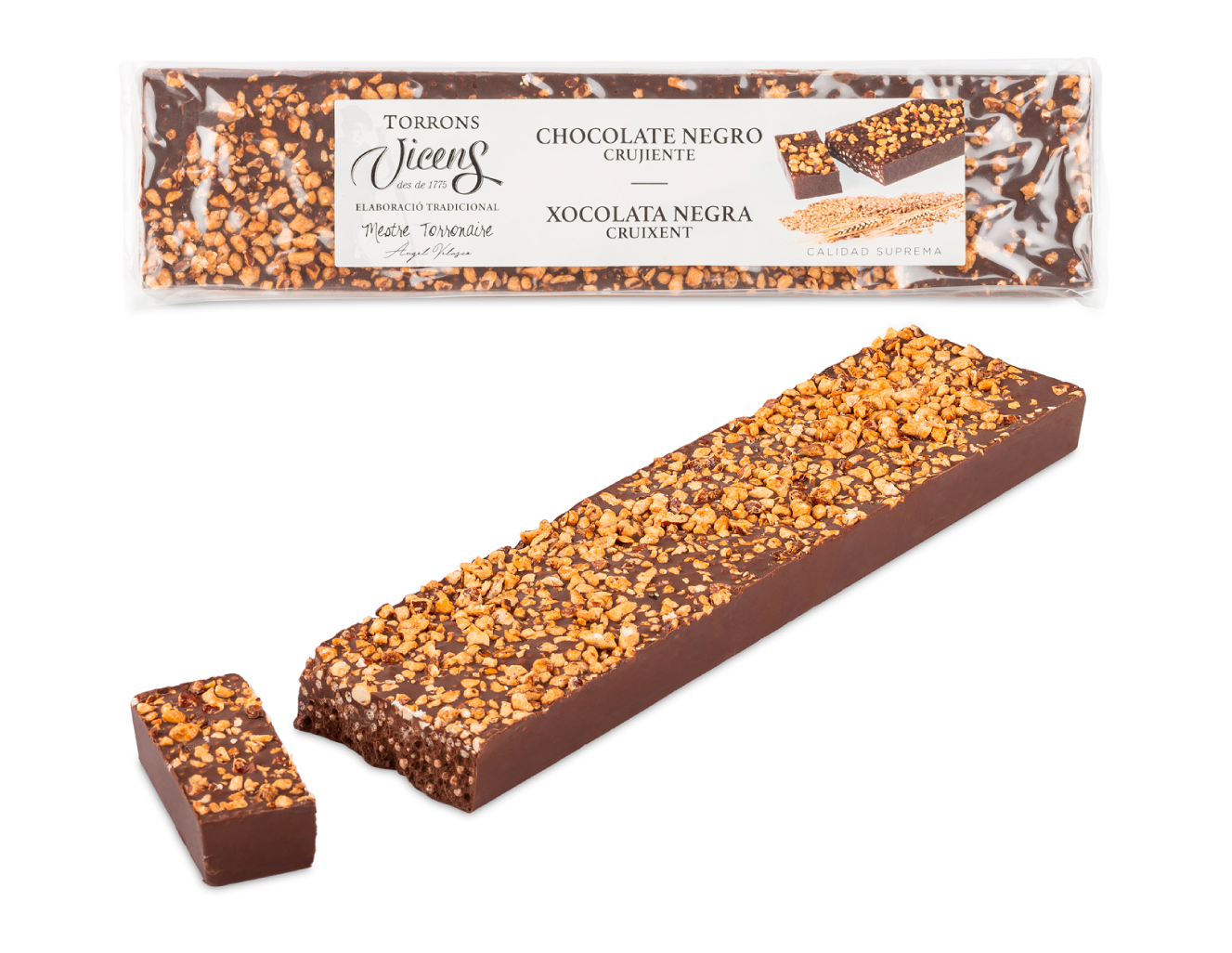 Nougat croquant au chocolat amer