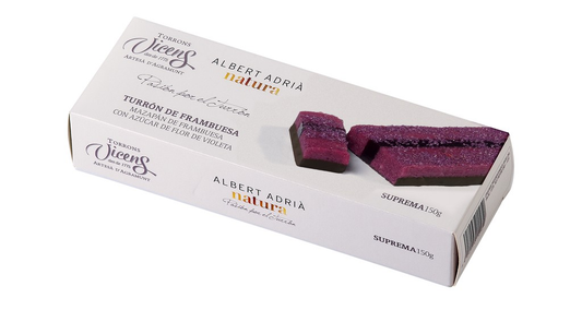 TURRON DE FRAMBOISE et SUCRE DE VIOLETTE 150G