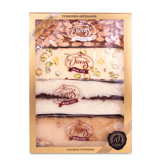 Torrons Vicens - Boite de 4 nougat artisans N°2 - 4x80gr