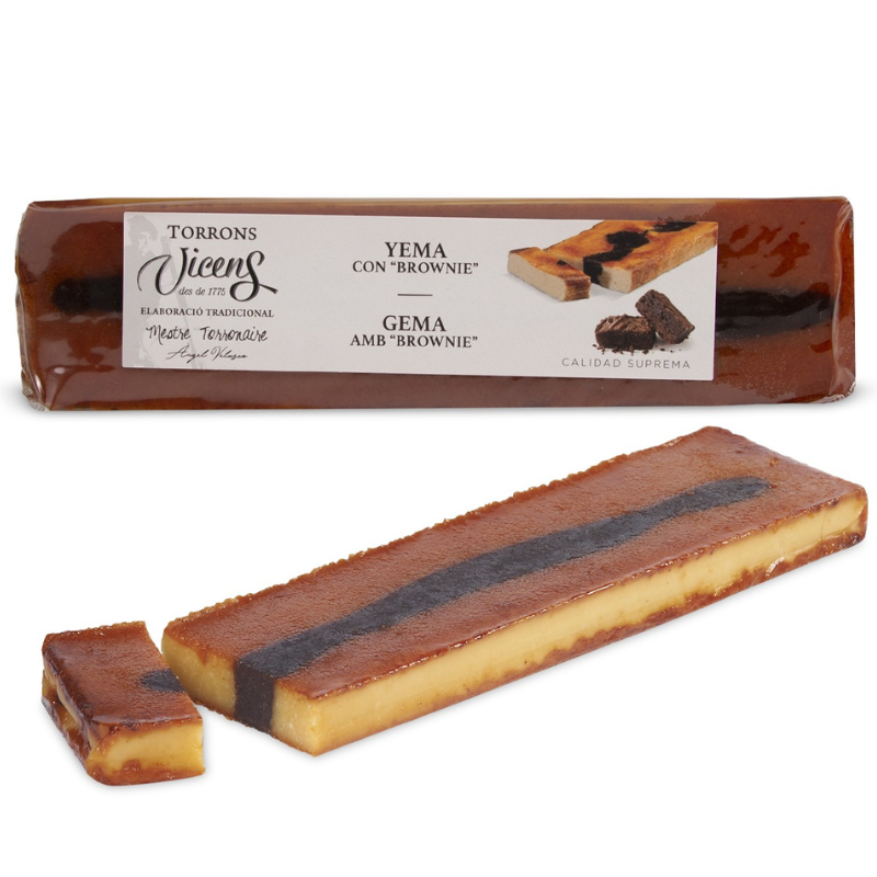 Torrons Vicens - Turrón de Yema insert Brownie - 300g