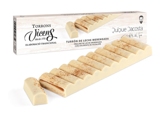 Nougat au lait de Quique Dacosta avec Merengada 300g dans une boîte