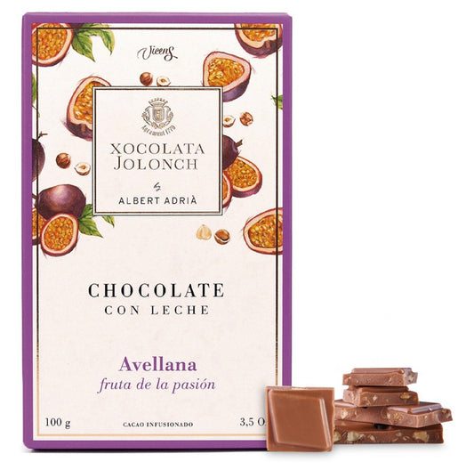 CHOCOLAT AU LAIT NOISETTE FRUITS DE LA PASSION