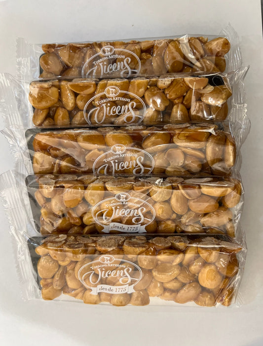 VICENS - LOT DE 5 BARRES DE TURRON NOUGATINE AMANDE - 80g