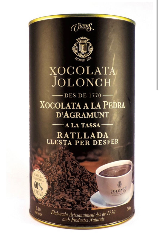 JOLONCH - BOÎTE DE CHOCOLAT RÂPÉ 60% DE CACAO - 500g