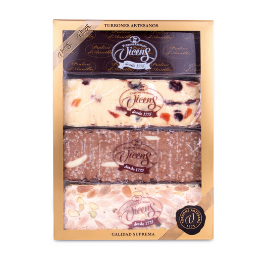 Torrons Vicens - Boite de 4 nougat artisans N°3 - 4x80gr