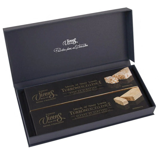 Vicens - Étui Excellence 2 Nougat 300g - Nougat Dur et Doux