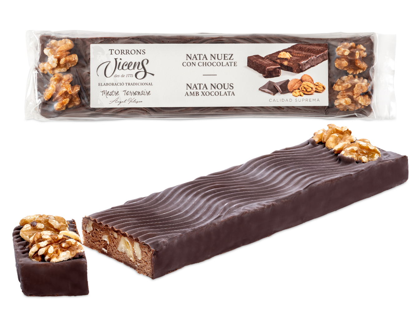 Crème de noix de nougat garnie de chocolat