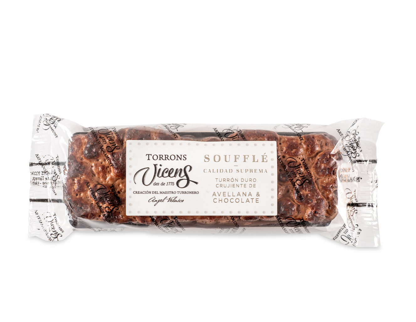 Nougat Dur Soufflé aux Noisettes au Chocolat 80g