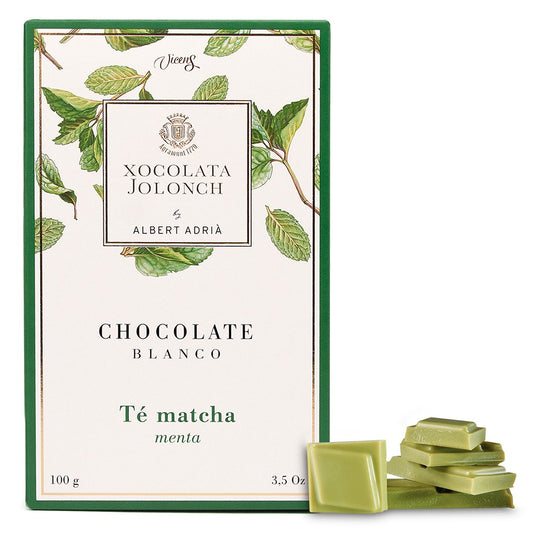 Tablette de Chocolat blanc au thé Matcha & Menthe
