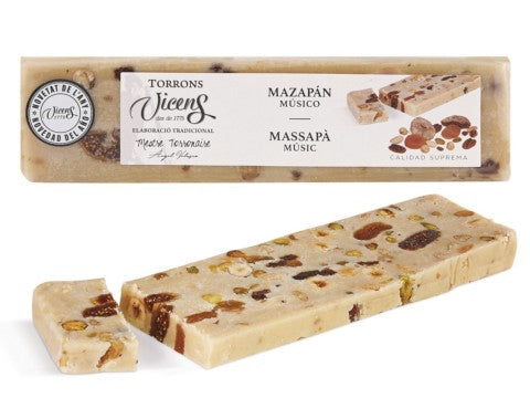 Nougat de Massepain aux fruits secs et noix